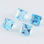 Sky Blue Topaz 1PC Chunky 13x13 MM Square Faceted Blue Natural Semi Precious Gems