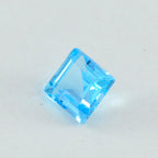 Sky Blue Topaz 1PC Chunky 13x13 MM Square Faceted Blue Natural Semi Precious Gems