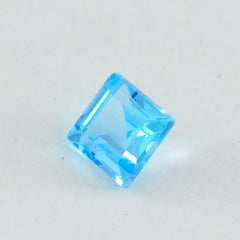 Sky Blue Topaz 1PC Large 12x12 MM Square Faceted Blue High Quality Semi Precious Loose Gemstones