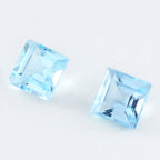 Sky Blue Topaz 1PC Chunky 13x13 MM Square Faceted Blue Natural Semi Precious Gems