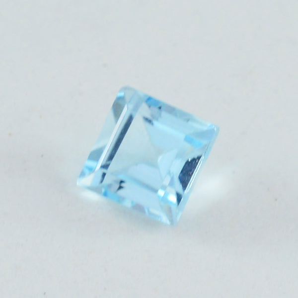 Sky Blue Topaz 1PC Chunky 15x15 MM Square Faceted Blue Superior Semi Precious Loose Gemstone