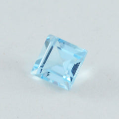 Sky Blue Topaz 1PC Chunky 16x16 MM Square Faceted Blue Pure Semi Precious Loose Gemstones