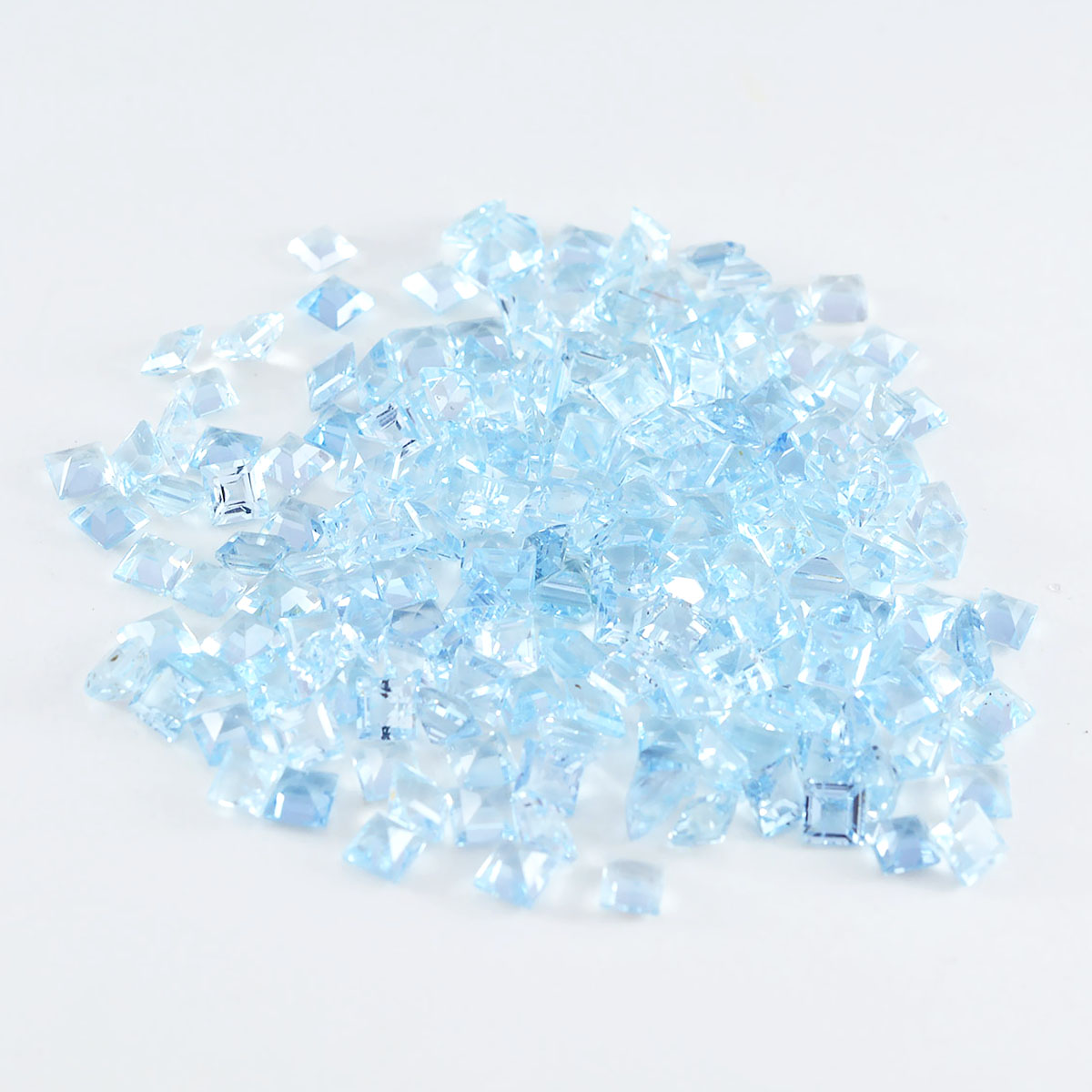 Sky Blue Topaz 1PC Chunky 16x16 MM Square Faceted Blue Pure Semi Precious Loose Gemstones