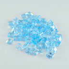 Sky Blue Topaz 10PC Tiny 3x3 MM Square Faceted Blue Fiery Semi Precious Loose Gemstone
