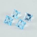 Sky Blue Topaz 1PC Tiny 5x5 MM Square Faceted Blue Sparkling Semi Precious Gems
