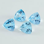 Sky Blue Topaz 1PC Medium 9x9 MM Triangle Faceted Blue Lustrous Semi Precious Gems