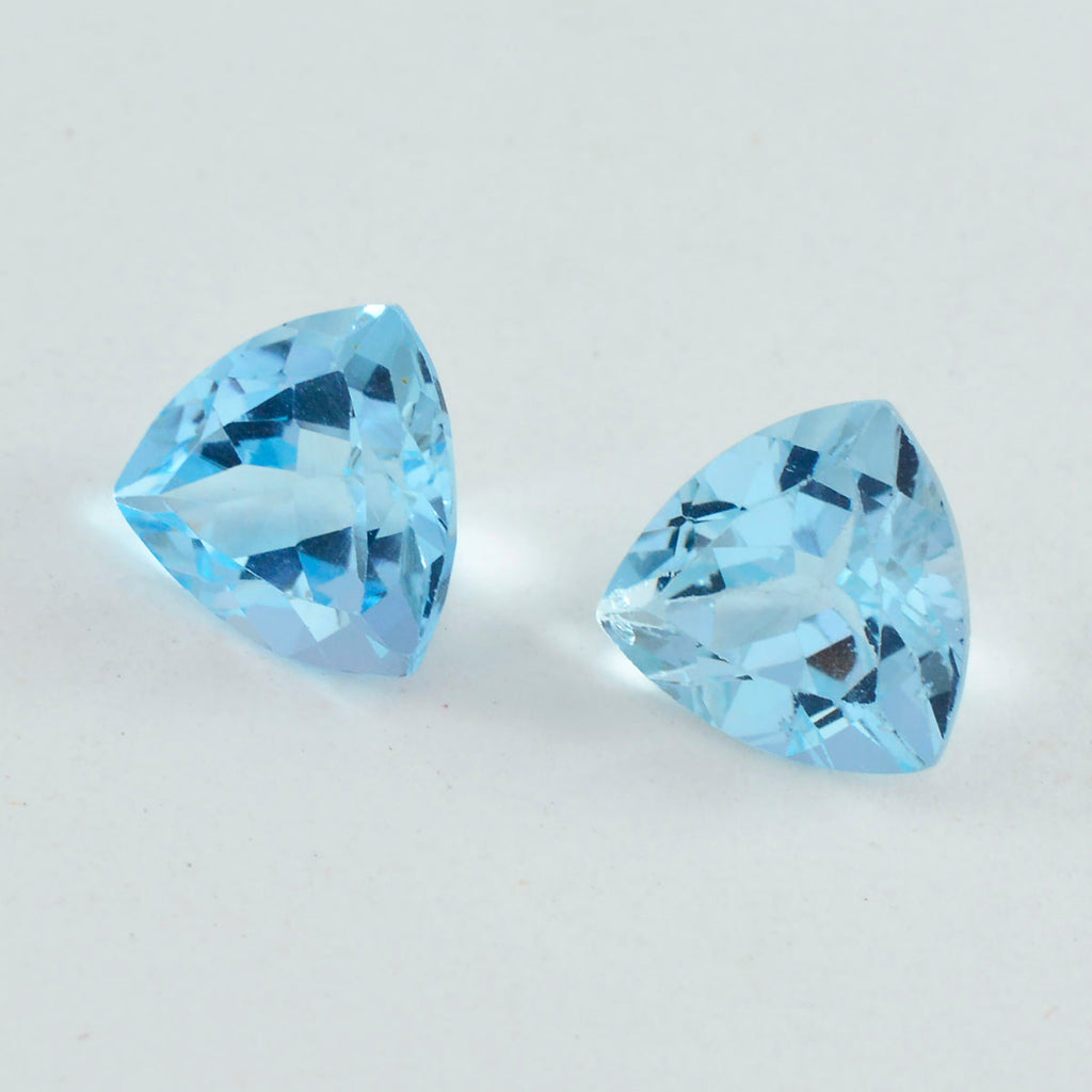 Sky Blue Topaz 1PC Large 12x12 MM Triangle Faceted Blue High Quality Semi Precious Loose Gemstones