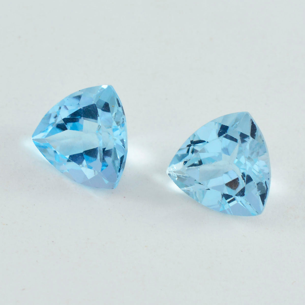 Sky Blue Topaz 1PC Chunky 13x13 MM Triangle Faceted Blue Natural Semi Precious Gems