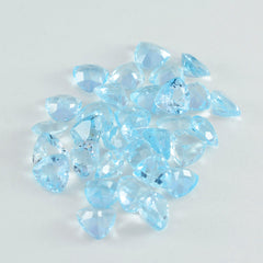 Sky Blue Topaz 10PC Tiny 4x4 MM Triangle Faceted Blue Brilliant Semi Precious Loose Gemstones