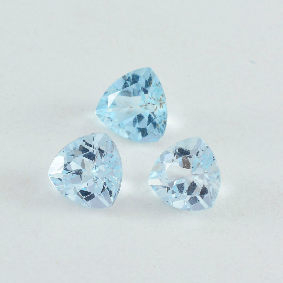 Sky Blue Topaz 1PC Tiny 5x5 MM Triangle Faceted Blue Sparkling Semi Precious Gems