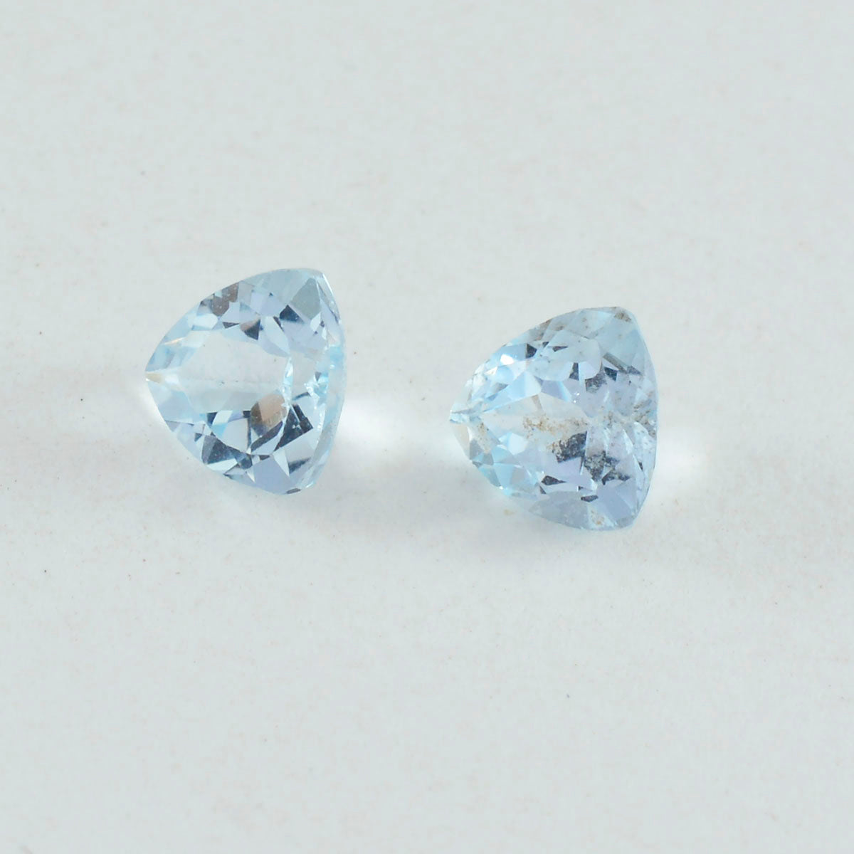 Sky Blue Topaz 1PC Tiny 6x6 MM Triangle Faceted Blue Polished Semi Precious Loose Gems