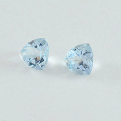 Sky Blue Topaz 1PC Tiny 6x6 MM Triangle Faceted Blue Polished Semi Precious Loose Gems