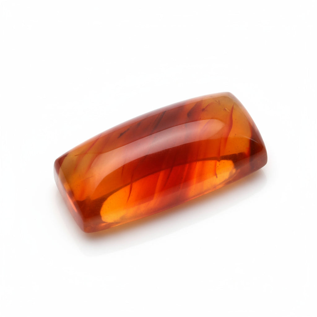 Carnelian 1PC Medium 7x14 MM Baguette Cabochon Red Superior semi Precious Semi Precious Gemstone