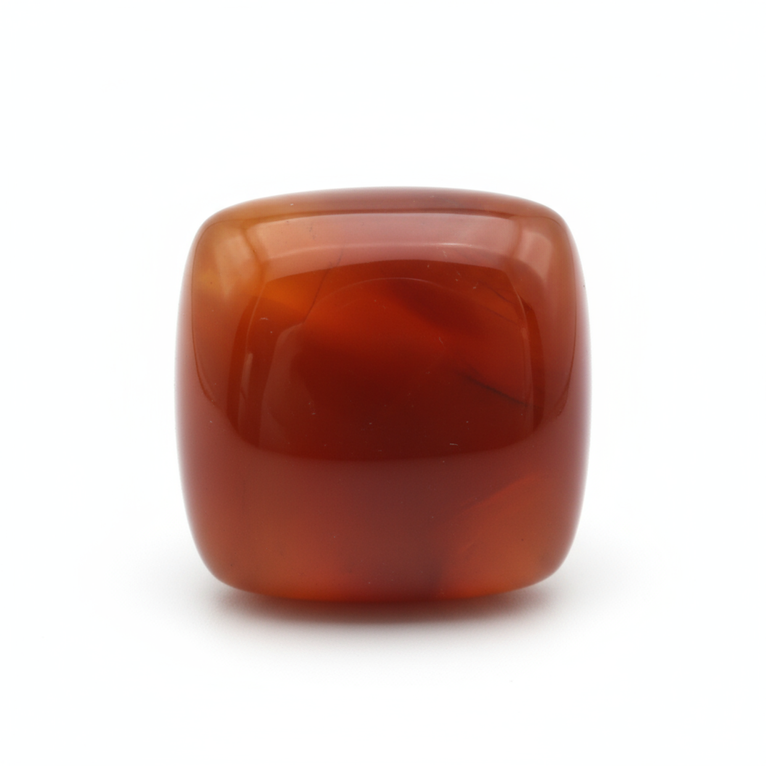 Carnelian 1PC Small 8x8 MM Cushion Cabochon Red Shine semi Precious Loose Gemstones Huvudsaklig produktbild