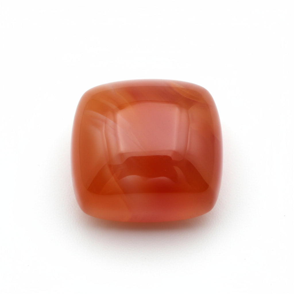 Carnelian 1PC Small 8x8 MM Cushion Cabochon Red Shine semi Precious Loose Gemstones