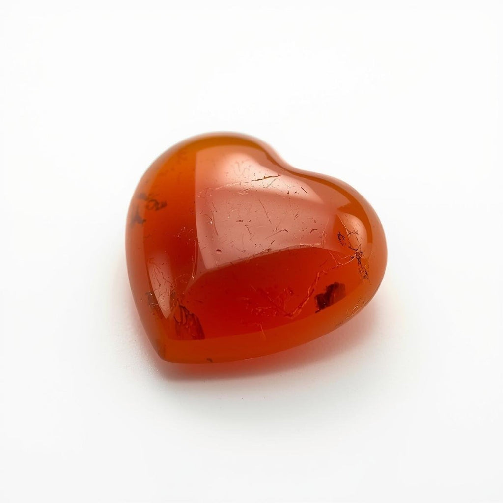 Carnelian 1PC Large 10x10 MM Heart Cabochon Red Fine semi Precious Semi Precious Gemstone