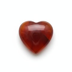 Carnelian 1PC Small 8x8 MM Heart Cabochon Red Lustrous semi Precious Loose Gemstone