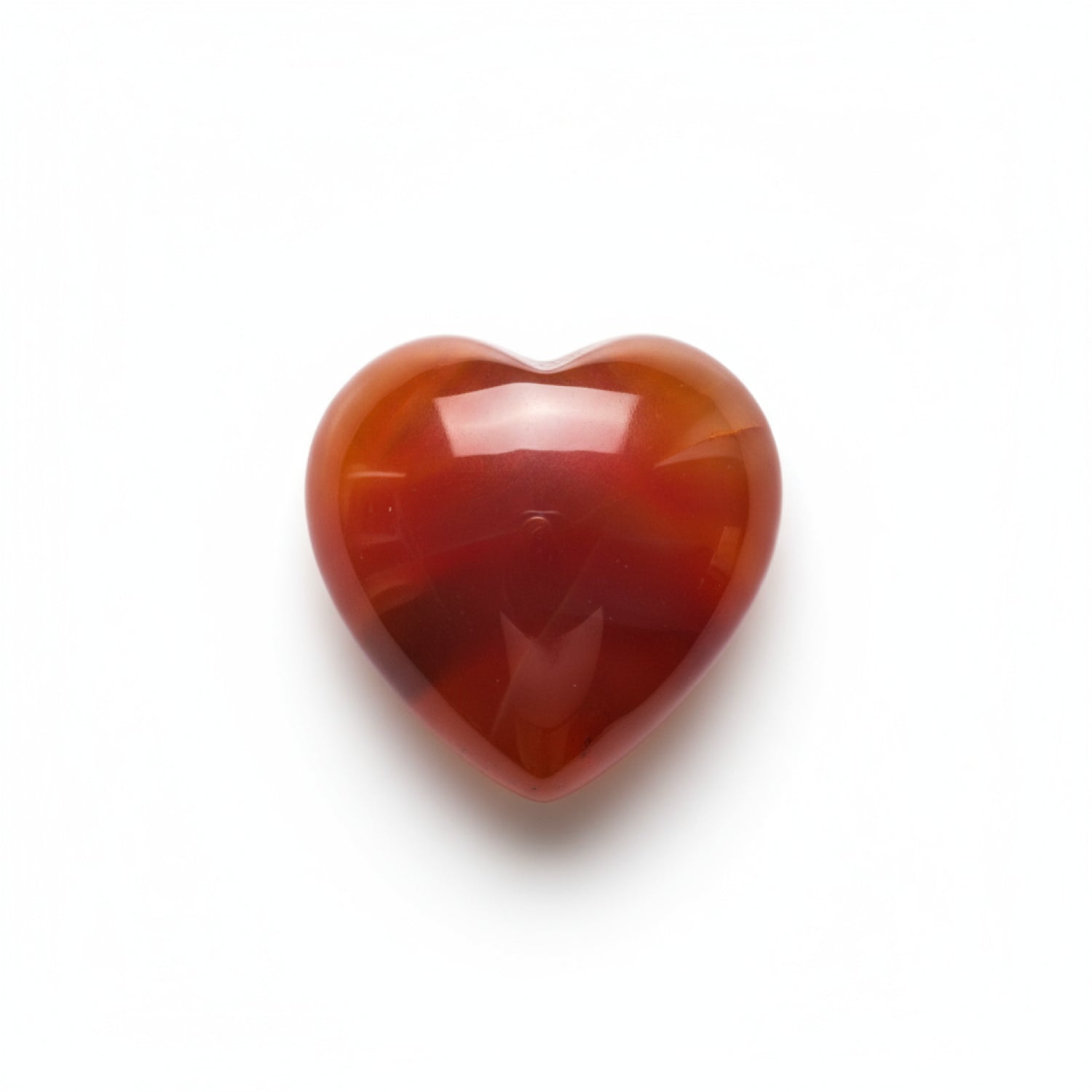 Carnelian 1PC Small 8x8 MM Heart Cabochon Red Lustrous semi Precious Loose Gemstone