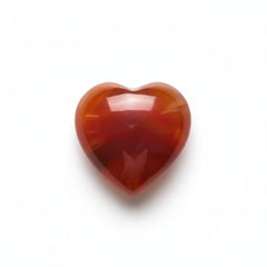 Carnelian 1PC Small 8x8 MM Heart Cabochon Red Lustrous semi Precious Loose Gemstone