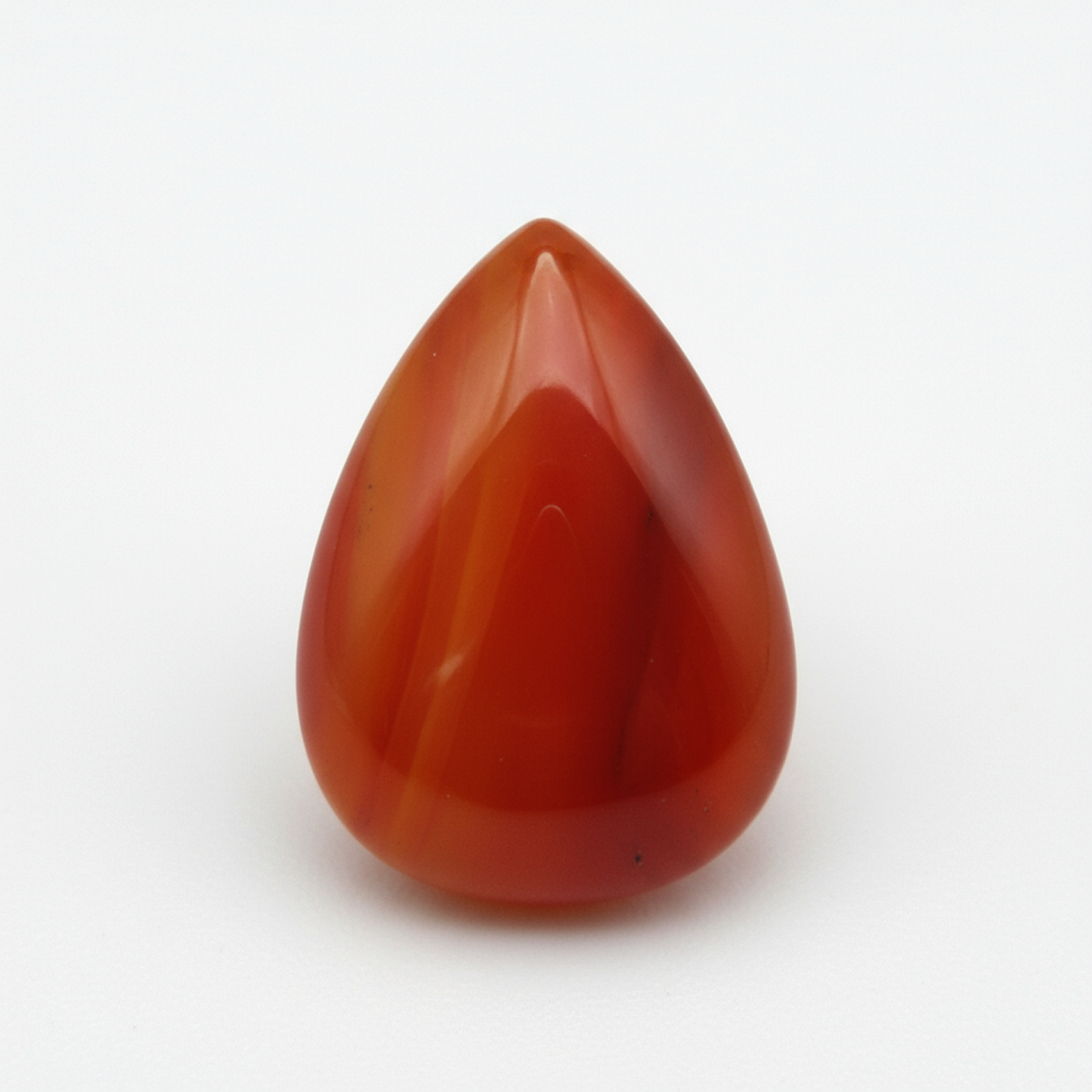 Carnelian 1PC Large 10x12 MM Pear Cabochon Red Superior semi Precious Semi Precious Gemstone Hoofdafbeelding