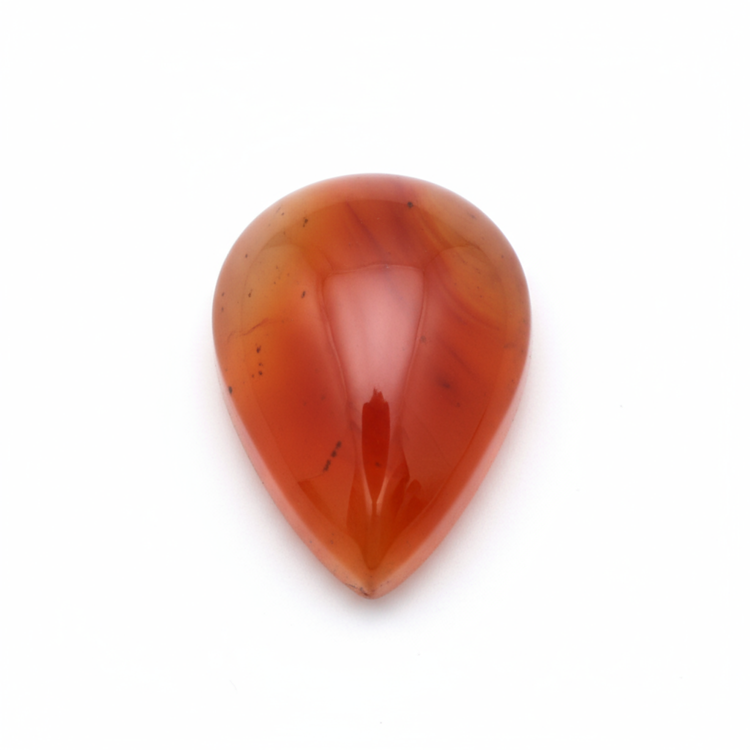Carnelian 1PC Medium 7x10 MM Pear Cabochon Red Fine semi Precious Gems Imagen secundaria del producto