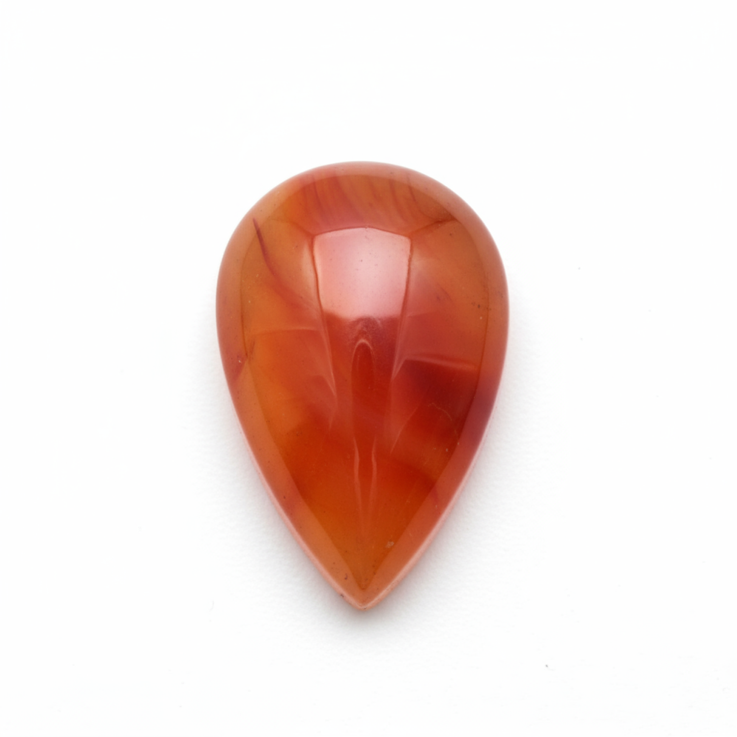 Carnelian 1PC Small 7x9 MM Pear Cabochon Red Shine semi Precious Precious Gemstone Immagine principale del prodotto