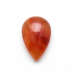 Carnelian 1PC Small 7x9 MM Pear Cabochon Red Shine semi Precious Precious Gemstone