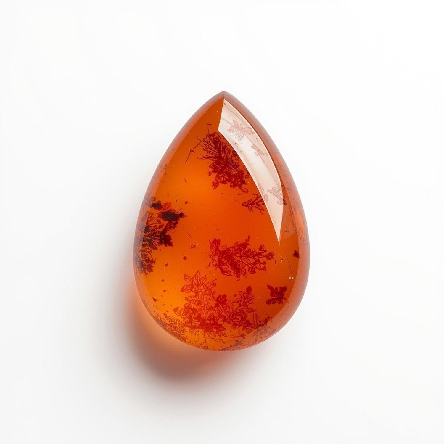 Carnelian 1PC Small 7x9 MM Pear Cabochon Red Shine semi Precious Precious Gemstone Immagine secondaria del prodotto