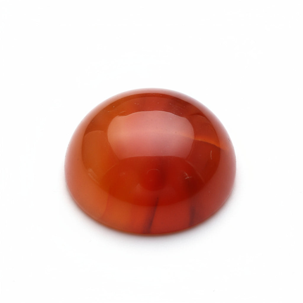 Carnelian 1PC Large 10x10 MM Round Cabochon Red Luster semi Precious Precious Gemstone