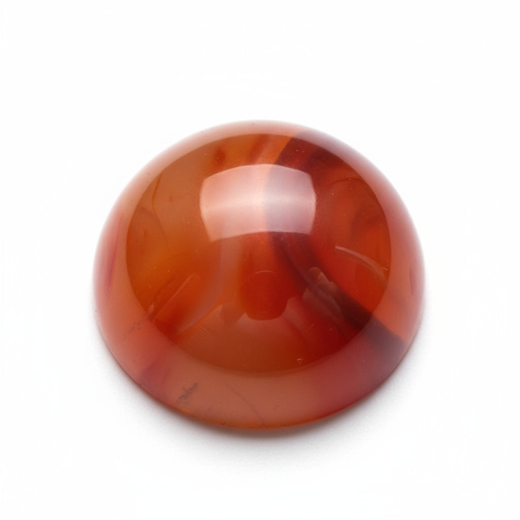 Carnelian 1PC Large 10x10 MM Round Cabochon Red Luster semi Precious Precious Gemstone
