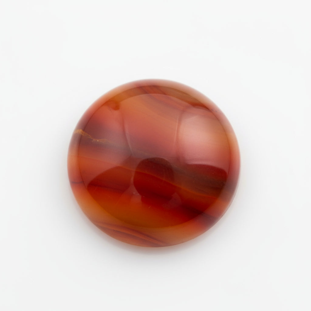 Carnelian 1PC Tiny 6x6 MM Round Cabochon Red Brilliant semi Precious Loose Gems