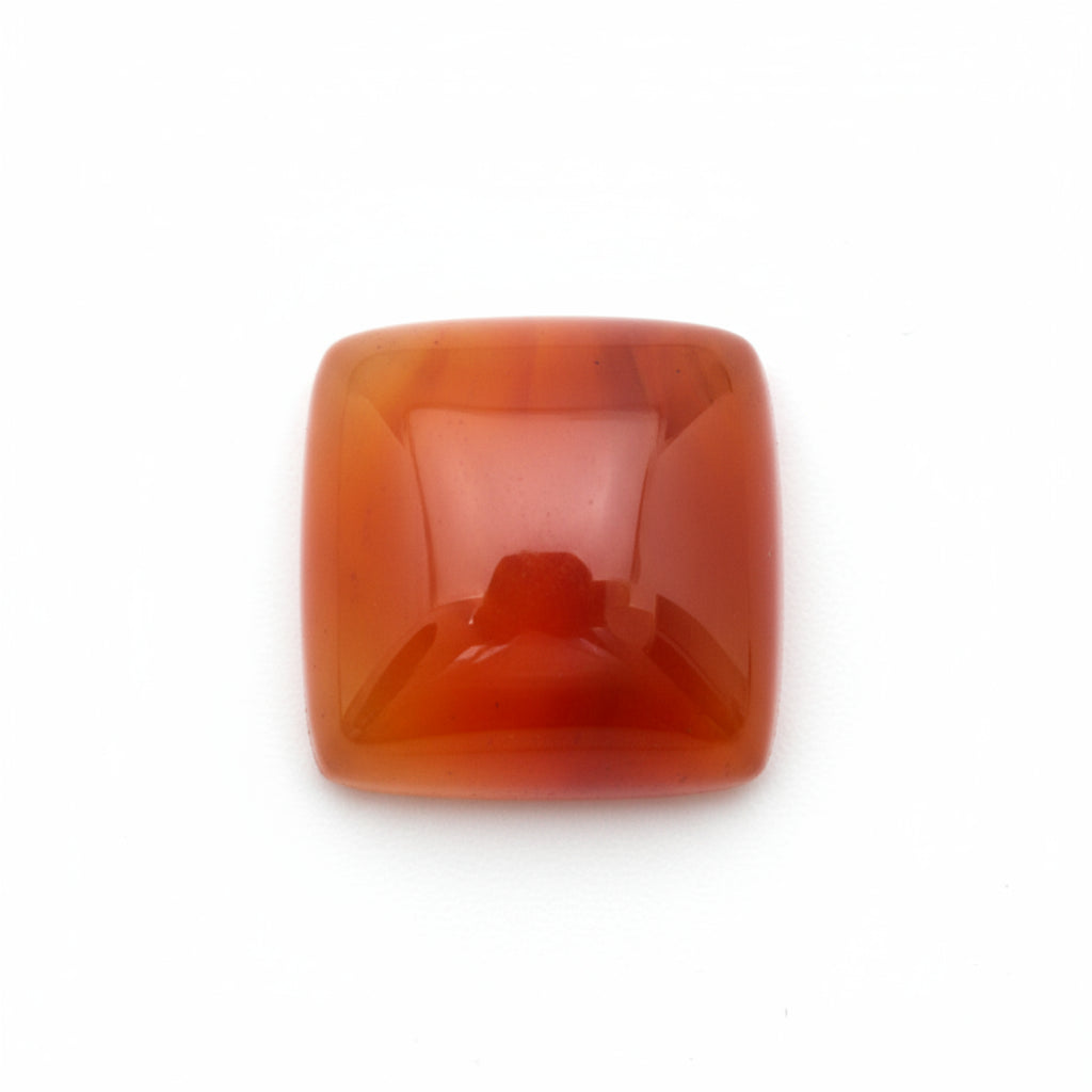 Carnelian 1PC Small 7x7 MM Square Cabochon Red Genuine semi Precious Loose Gems