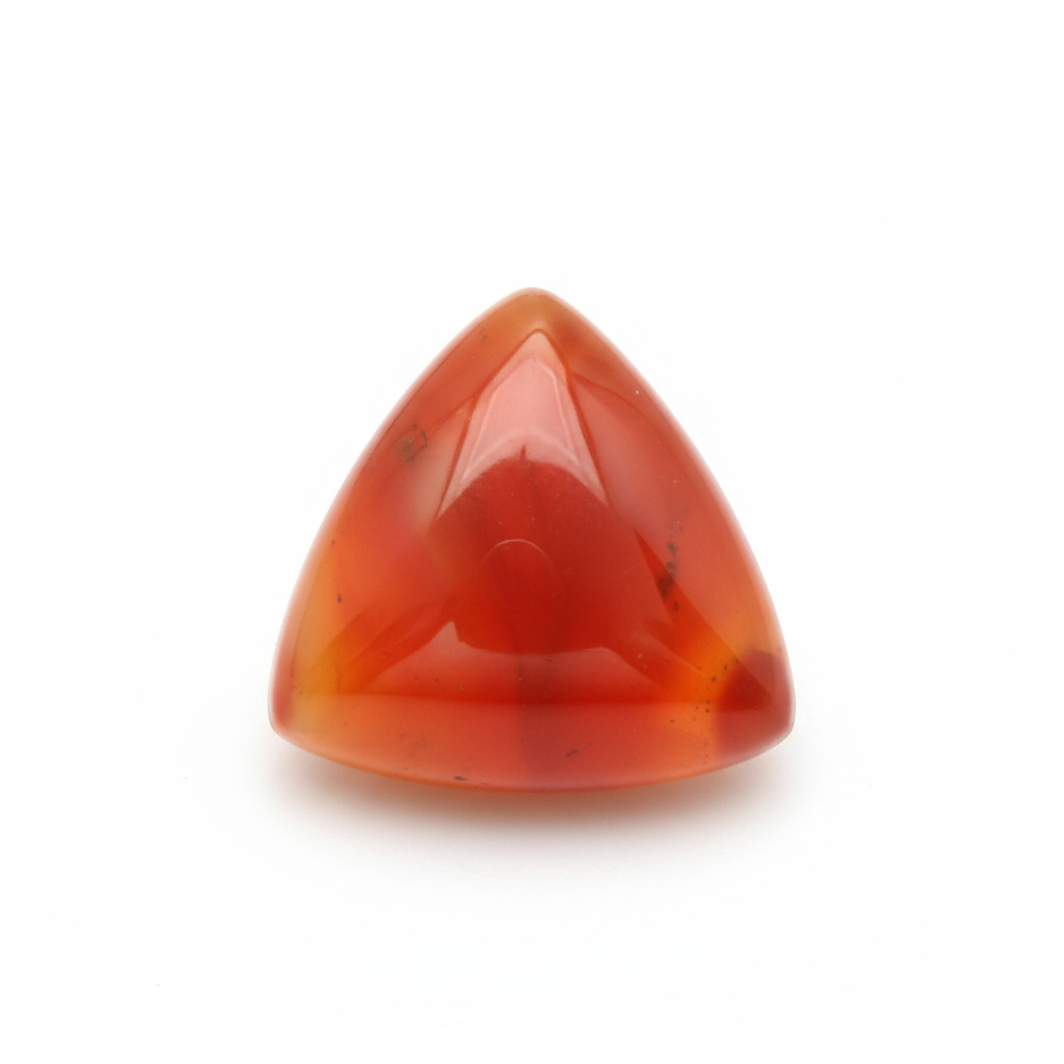 Carnelian 1PC Large 10x10 MM Triangle Cabochon Red Luster semi Precious Loose Gemstones メイン画像