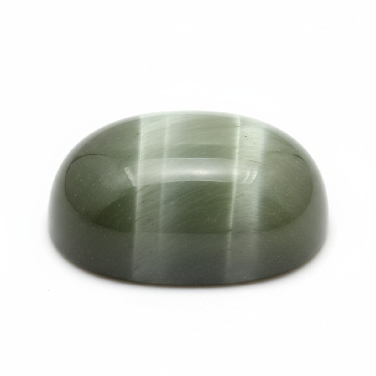 Cats Eye 1PC Large 10x12 MM Oval Cabochon Gray Fine Precious Semi Precious Gemstone