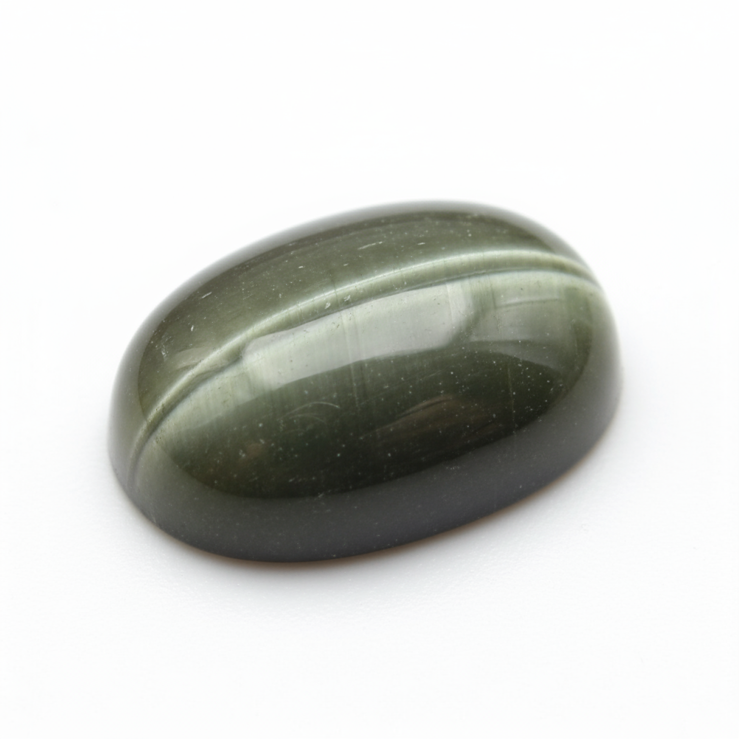 Cats Eye 1PC Large 10x12 MM Oval Cabochon Gray Fine Precious Semi Precious Gemstone Immagine secondaria del prodotto