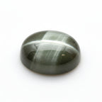 Cats Eye 1PC Medium 7x10 MM Oval Cabochon Gray Splendid Precious Gems