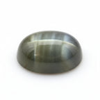 Cats Eye 1PC Small 7x9 MM Oval Cabochon Gray Polished Precious Precious Gemstone