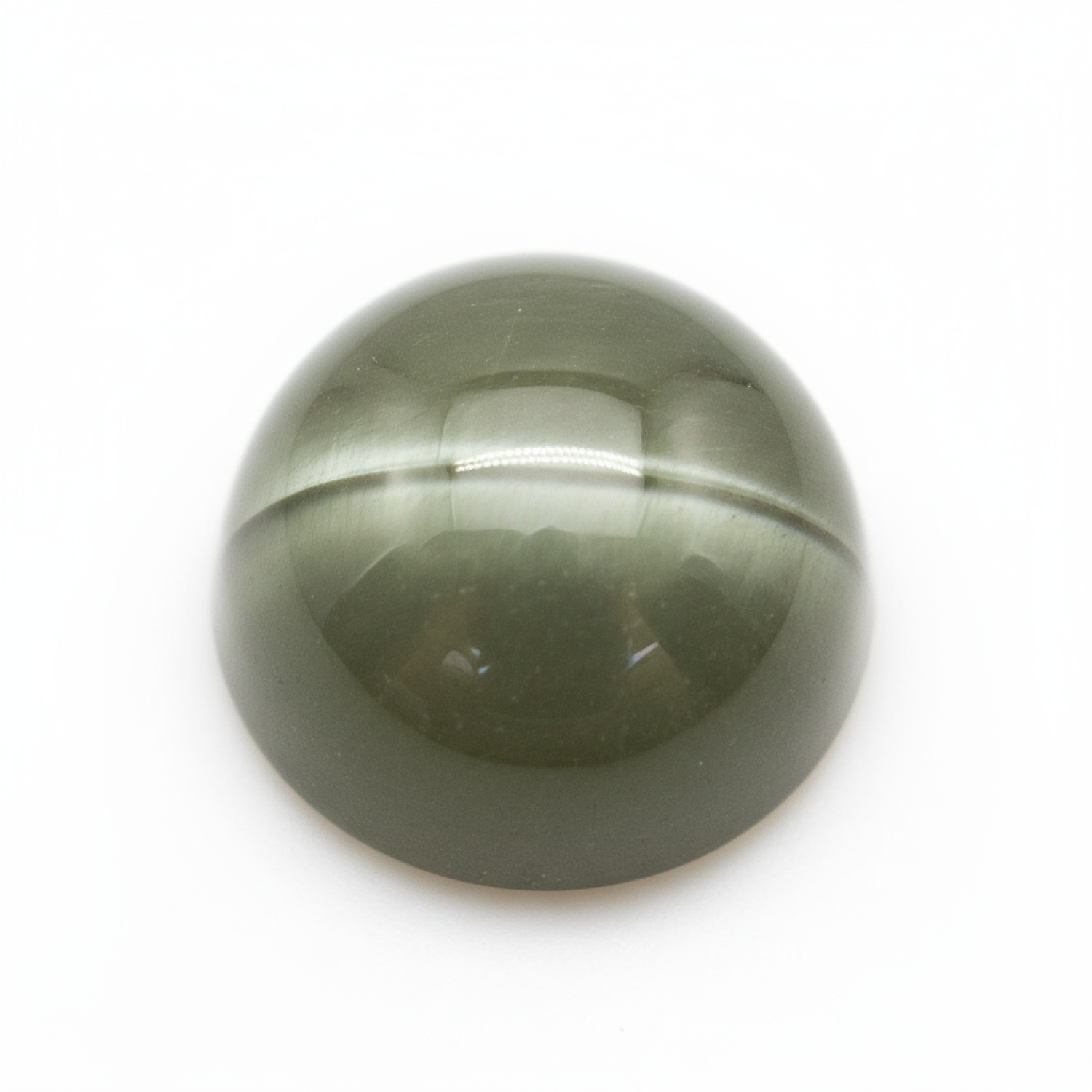 キャッツアイ 1個 ラージ 10x10 MM ラウンドカボション グレー 高品質 貴重なルースジェムストーン サブ画像