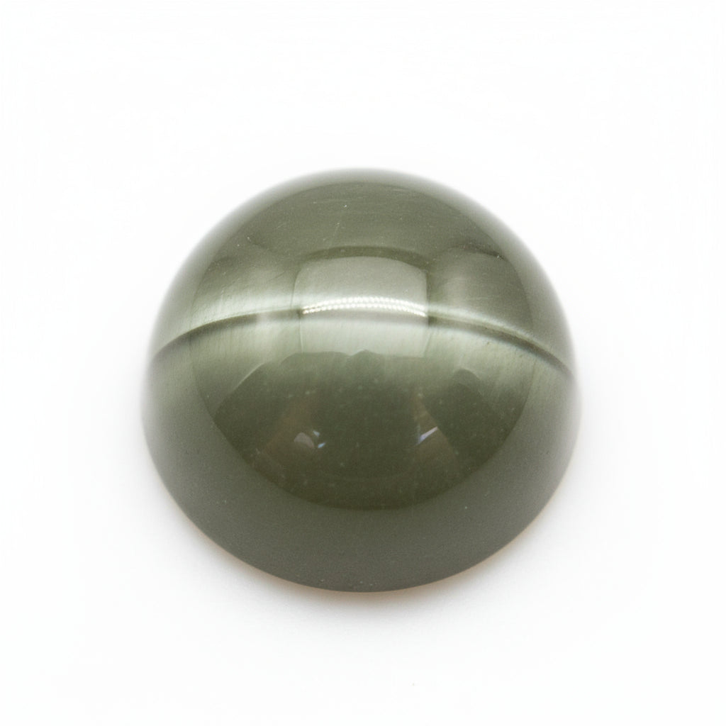 Cats Eye 1PC Large 10x10 MM Round Cabochon Gray High-Quality Precious Loose Gemstones