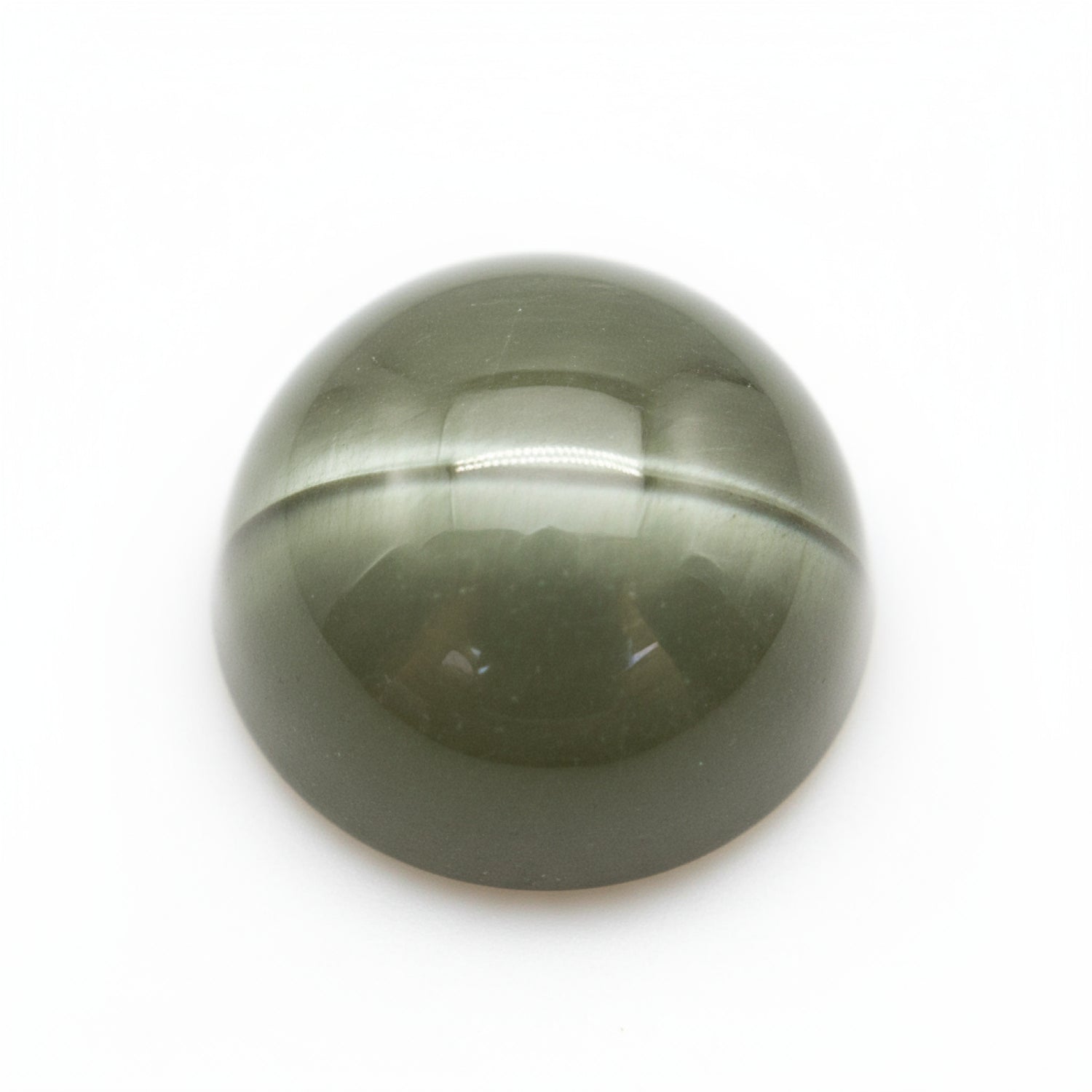 Cats Eye 1PC Large 10x10 MM Round Cabochon Gray High-Quality Precious Loose Gemstones