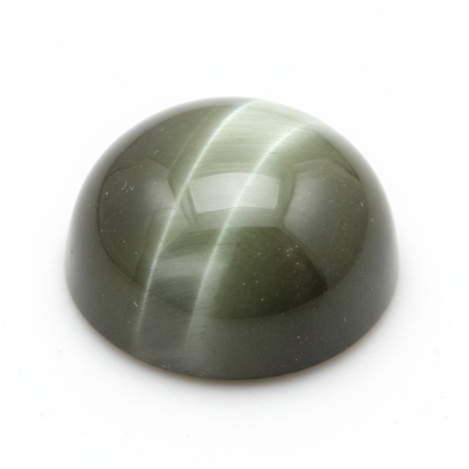 Cats Eye 1PC Large 11x11 MM Round Cabochon Gray Natural Precious Semi Precious Gemstone Sekundär produktbild