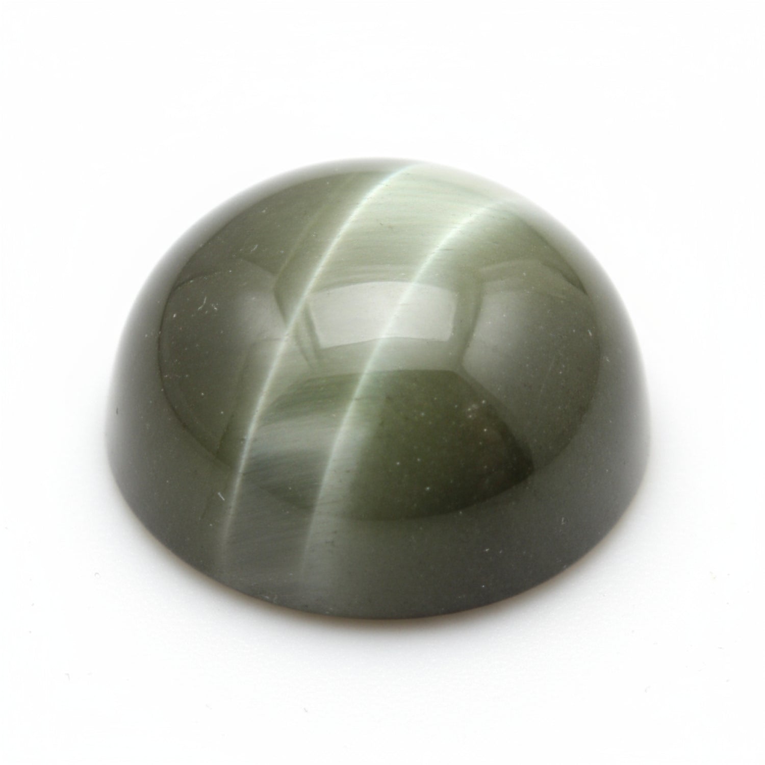 Cats Eye 1PC Large 11x11 MM Round Cabochon Gray Natural Precious Semi Precious Gemstone