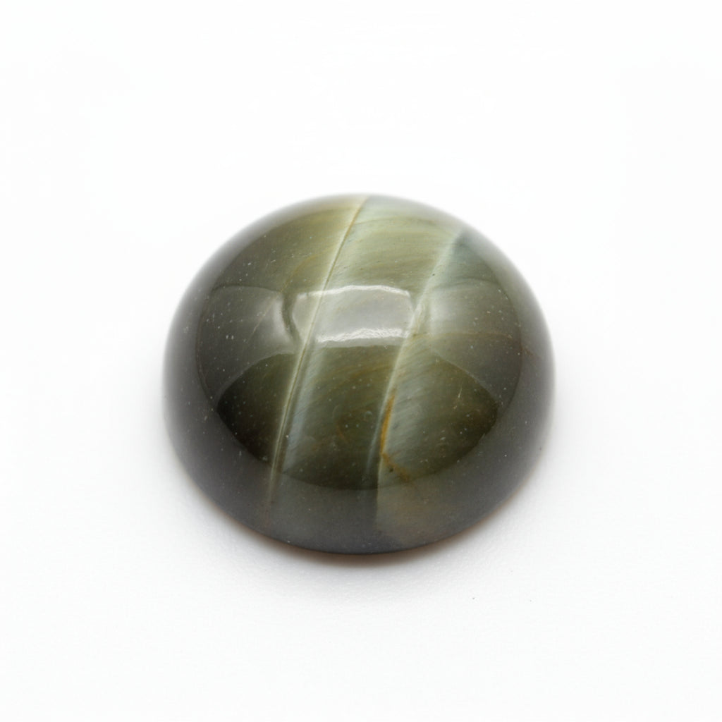 Cats Eye 1PC Small 8x8 MM Round Cabochon Gray Shine Precious Loose Gems