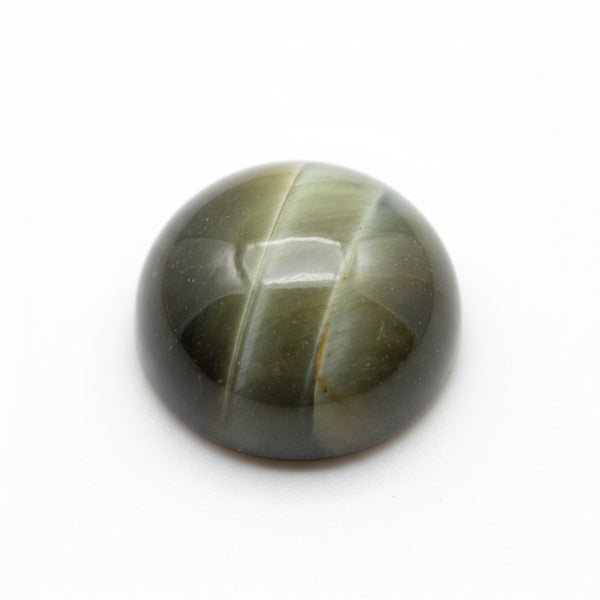 Cats Eye 1PC Small 8x8 MM Round Cabochon Gray Shine Precious Loose Gems