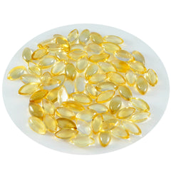 Citrine 10PC Tiny 4x8 MM Marquise  Cabochon Yellow Fiery semi Precious Semi Precious Gemstone