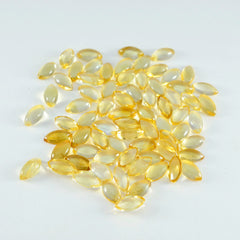 Citrine 10PC Tiny 3x6 MM Marquise  Cabochon Yellow Pure semi Precious Loose Gemstones