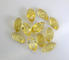 Citrine 10PC Tiny 3x6 MM Marquise  Cabochon Yellow Pure semi Precious Loose Gemstones