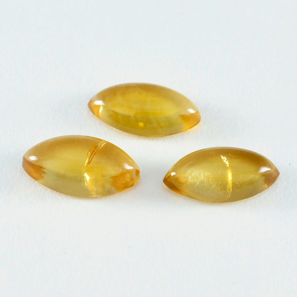 Citrine 1PC Medium 7x14 MM Marquise  Cabochon Yellow Polished semi Precious Loose Gems