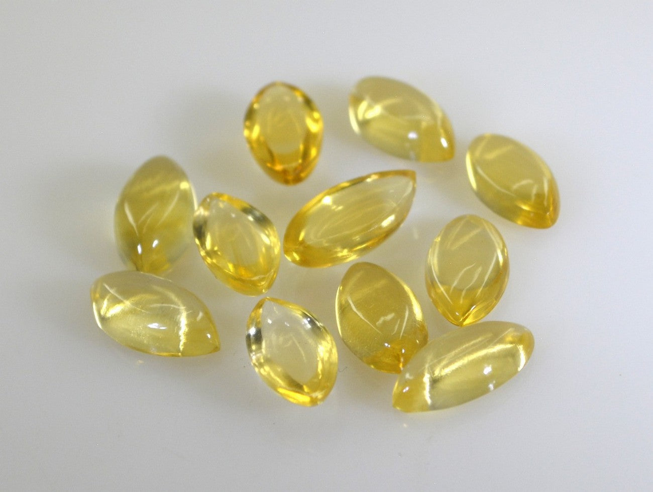 Citrine 1PC Large 8x16 MM Marquise  Cabochon Yellow Splendid semi Precious Loose Gemstone