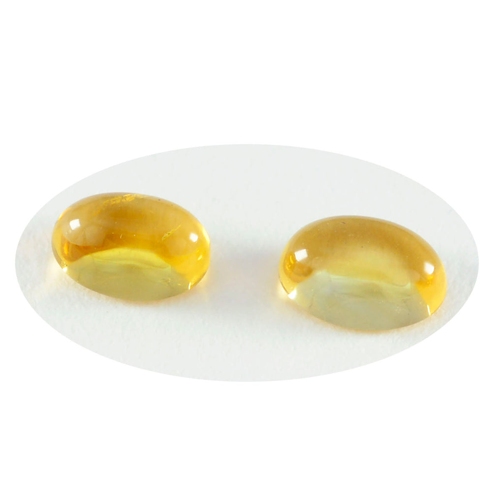 Citrine 1PC Large 8x12 MM Oval Cabochon Yellow Brilliant semi Precious Loose Gems